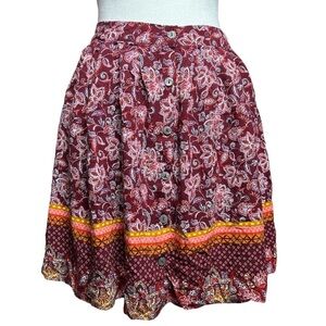 Xhilaration Womens  Multicolored button Down Skirt Size S